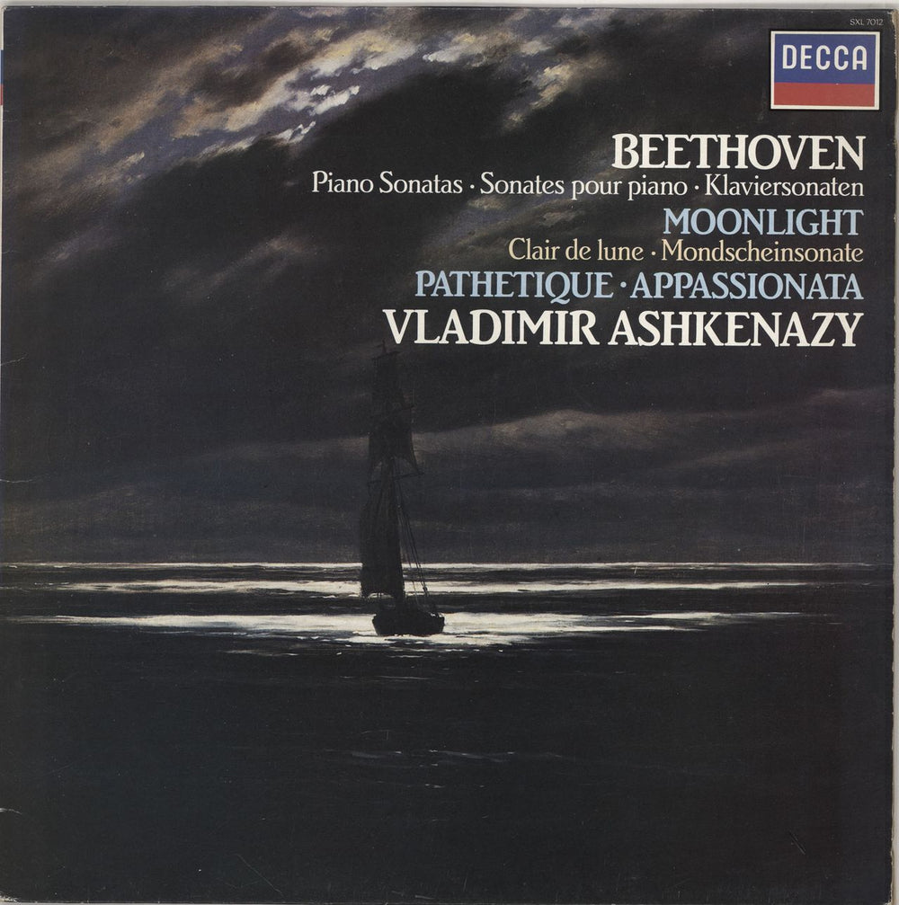 Ludwig Van Beethoven Piano Sonatas: Moonlight, Pathetique & Appassionata UK vinyl LP album (LP record) SXL7012