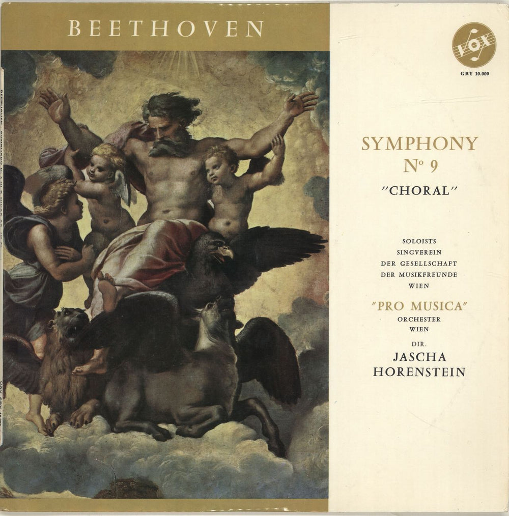 Ludwig Van Beethoven Symphony No. 9 "Choral" French vinyl LP album (LP record) GBY10.000