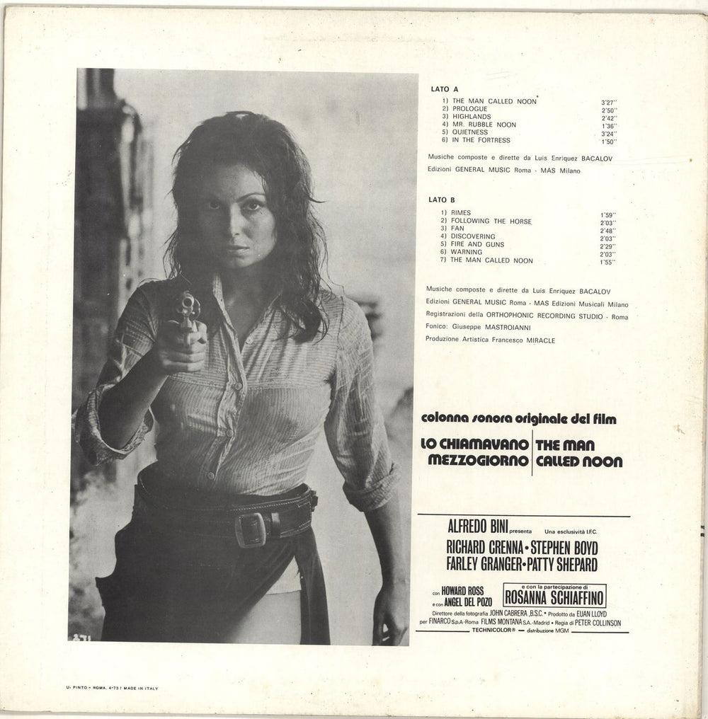 Luis Bacalov Lo Chiamavano Mezzogiorno/ The Man Called Noon Italian vinyl LP album (LP record) QVKLPLO692379