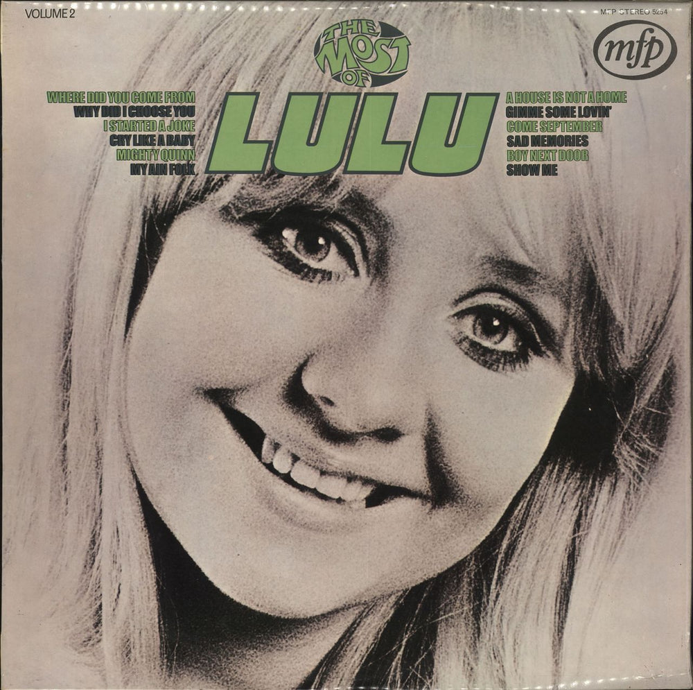 Lulu The Most Of Lulu - Volume 2 UK vinyl LP album (LP record) MFP5254