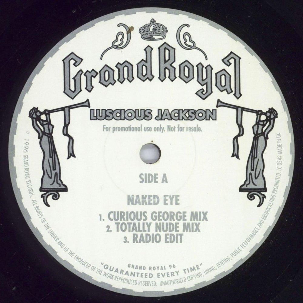 Luscious Jackson Naked Eye UK Promo 12" vinyl single (12 inch record / Maxi-single) GRAND ROYAL 96
