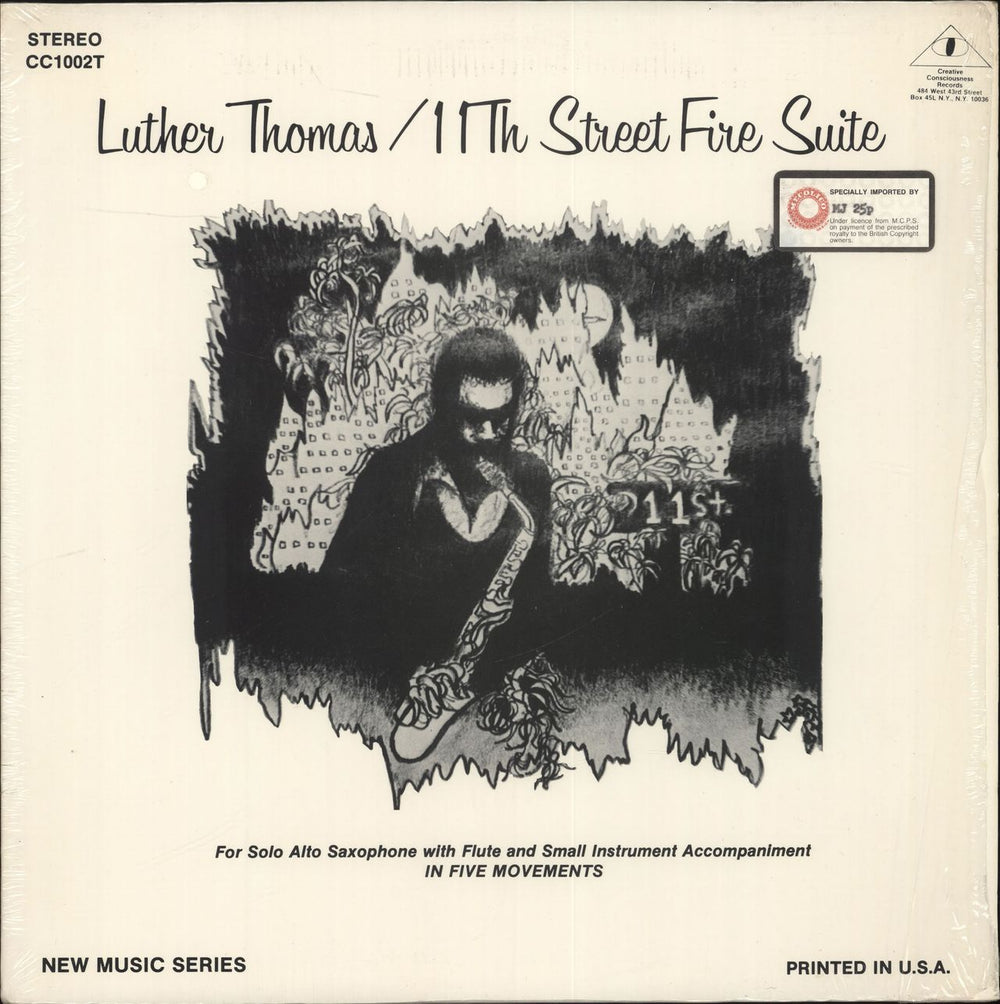 Luther Thomas 11th Street Fire Suite - shrink US vinyl LP album (LP record) CC-1002T