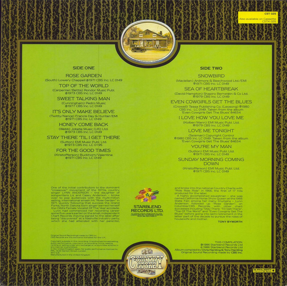 Lynn Anderson The Very Best Of UK vinyl LP album (LP record)