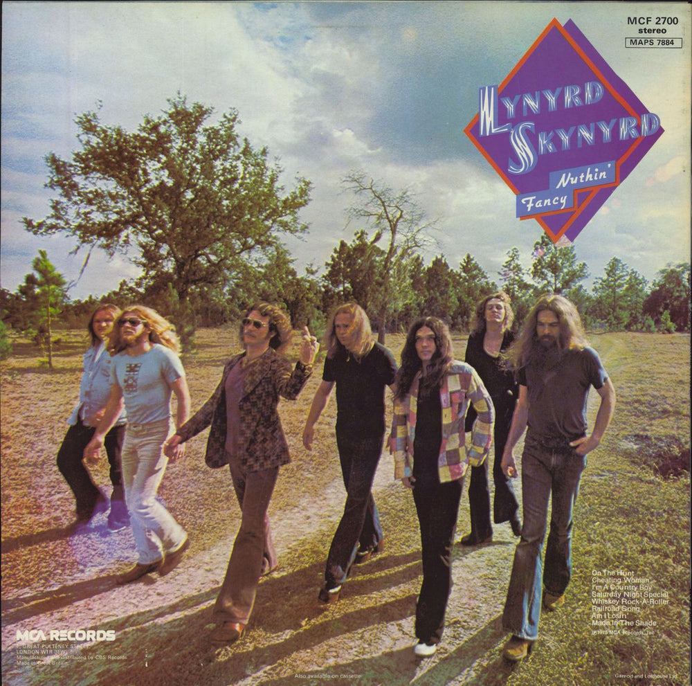 Lynyrd Skynyrd Nuthin' Fancy UK vinyl LP album (LP record)