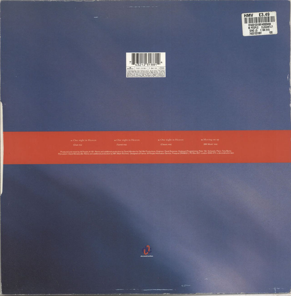 M-People Elegantly American EP UK 12" vinyl single (12 inch record / Maxi-single) 743212318814