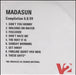 Madasun Compilation 6.8.99 UK Promo CD-R acetate CD ACETATE