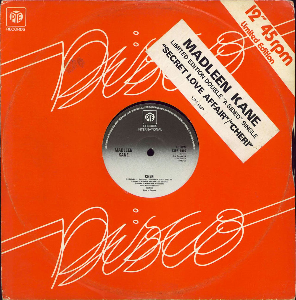 Madleen Kane Secret Love Affair / Cheri UK 12" vinyl single (12 inch record / Maxi-single) 12PP5007
