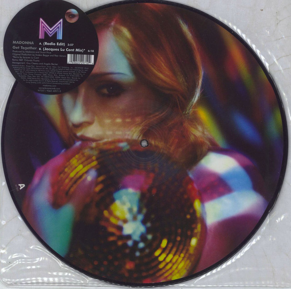 Madonna Get Together - EX UK 12" vinyl picture disc (12 inch picture record) W725T