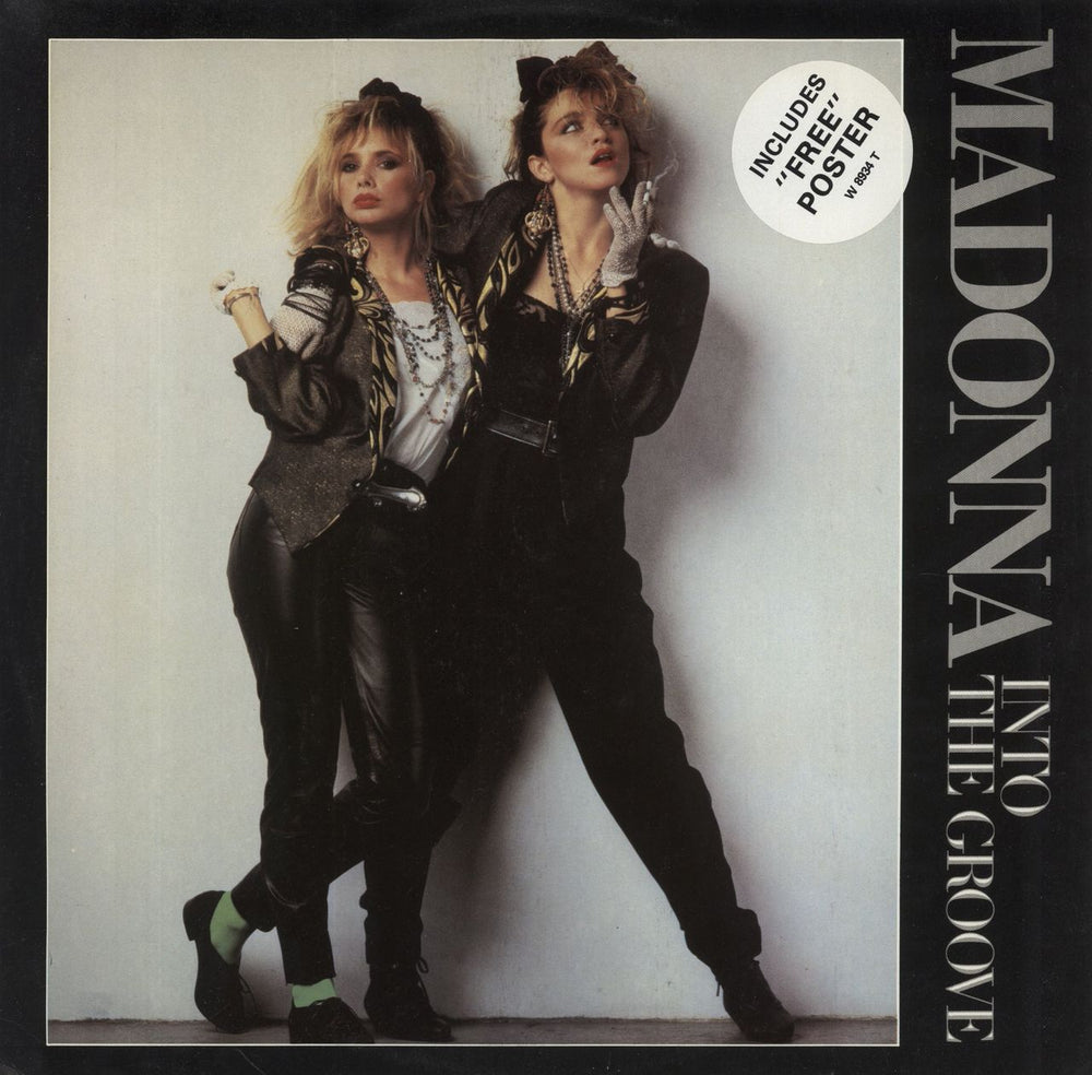 Madonna Into The Groove + Hype-Sticker & Poster UK 12" vinyl single (12 inch record / Maxi-single) W8934T