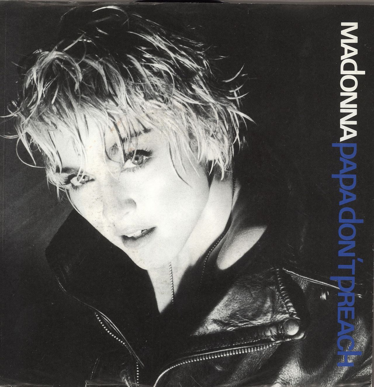 Madonna Papa Don't Preach - PR-Copy Stickered German 7" vinyl single (7 inch record / 45) 928636-7