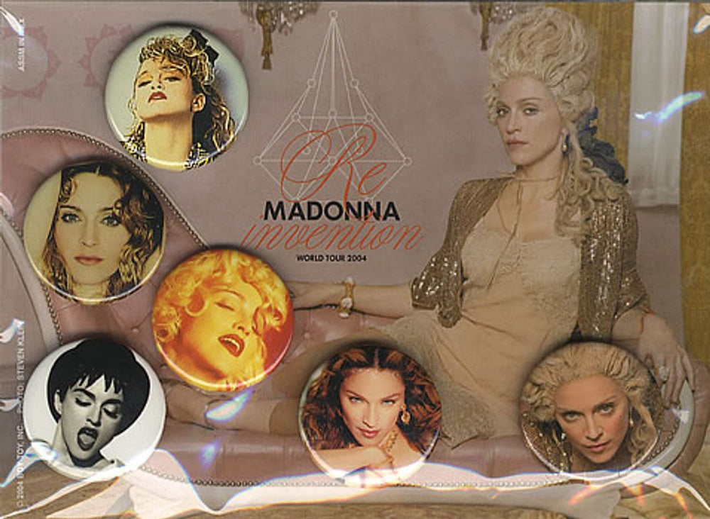 Madonna Re-Invention World Tour Badge Pack UK memorabilia BADGE PACK