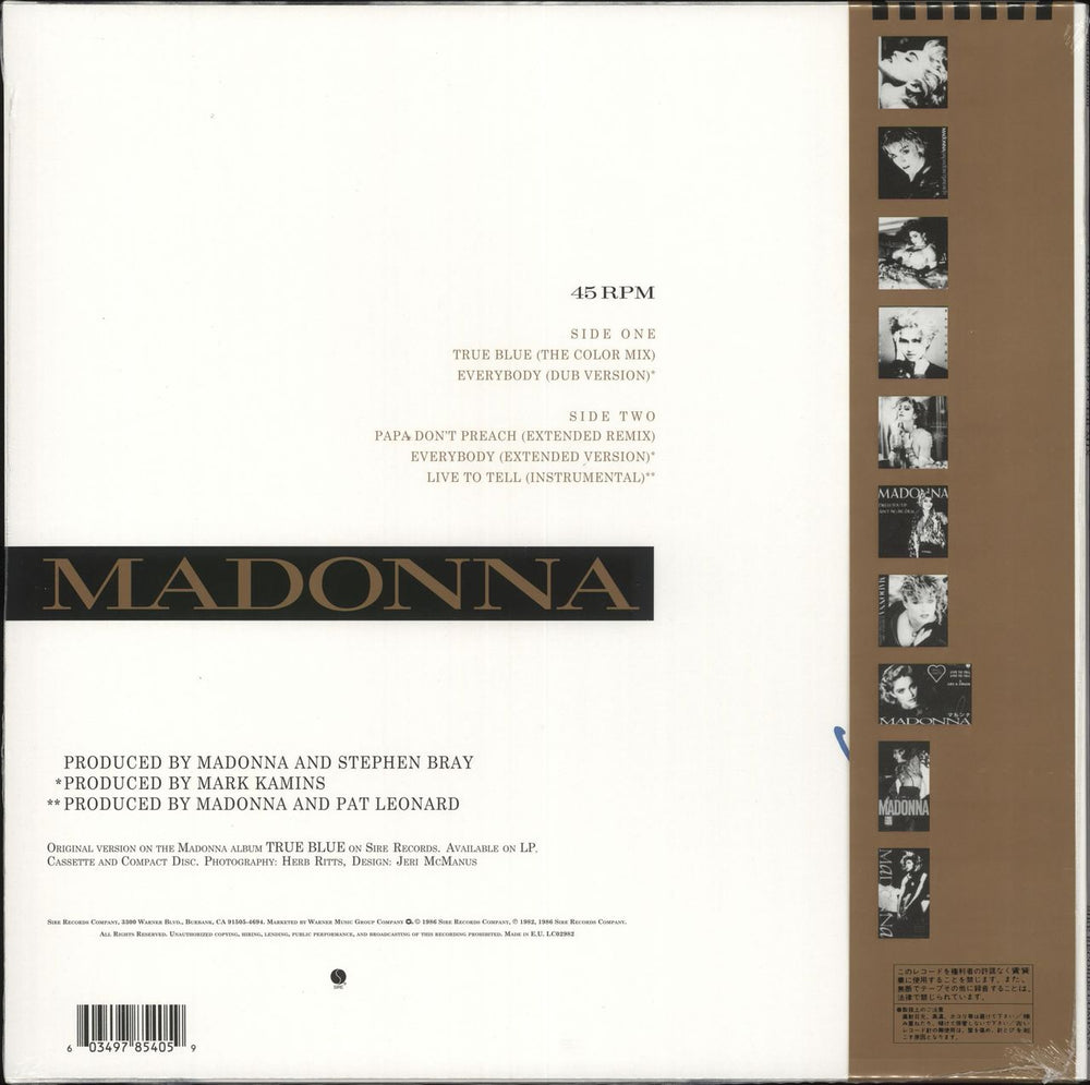 Madonna True Blue (Super Club Mix) - RSD19 - Blue Vinyl - Sealed UK 12 —  RareVinyl.com