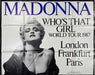 Madonna Who's That Girl World Tour 1987 UK Promo poster PROMO POSTER