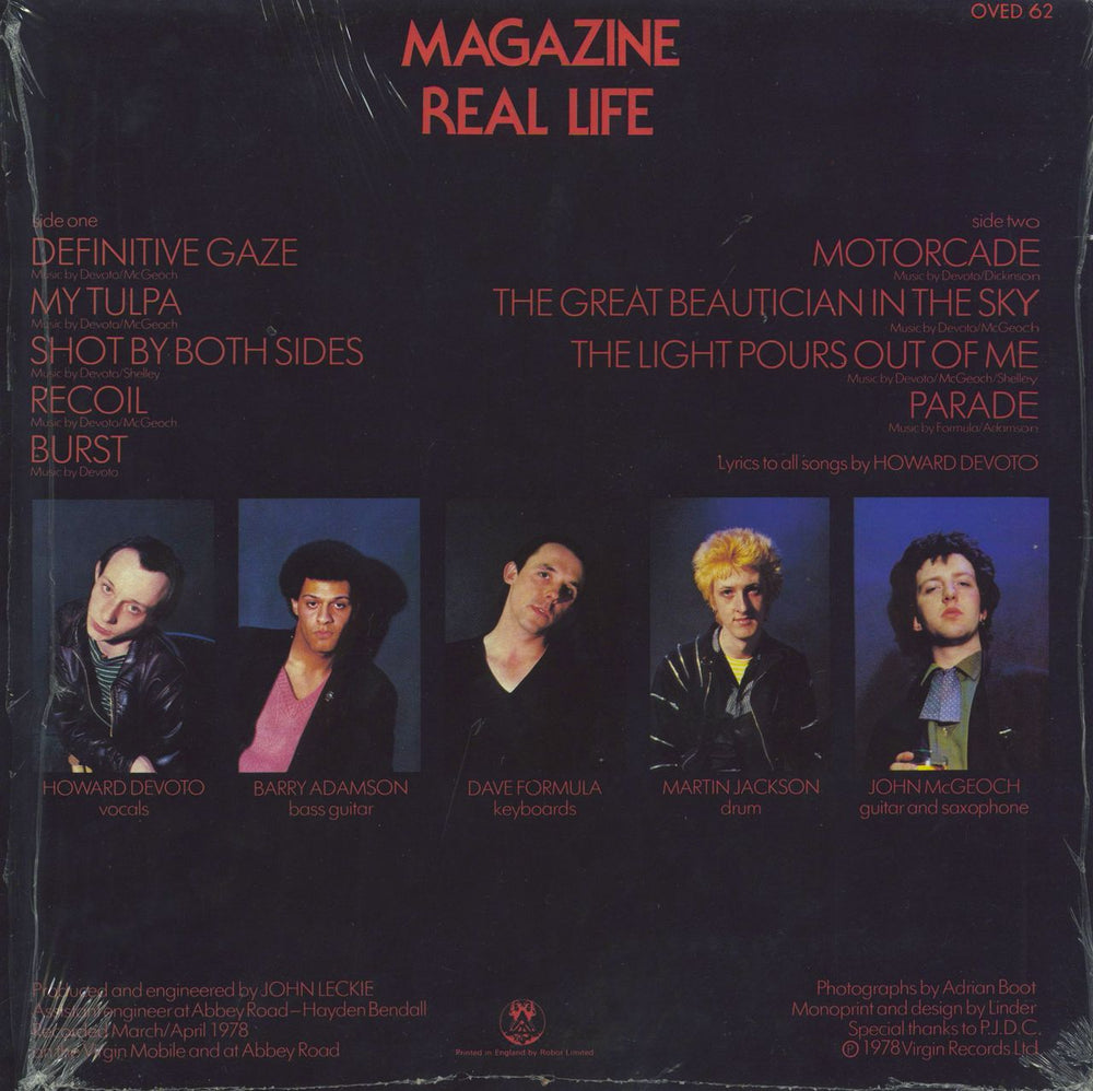 Magazine Real Life - shrink UK vinyl LP album (LP record)