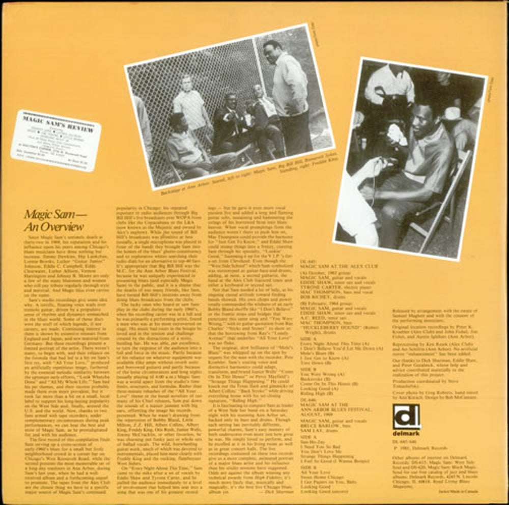 Magic Sam Live At Ann Arbor & In Chicago US 2-LP vinyl record set (Double LP Album) MS22LLI528114