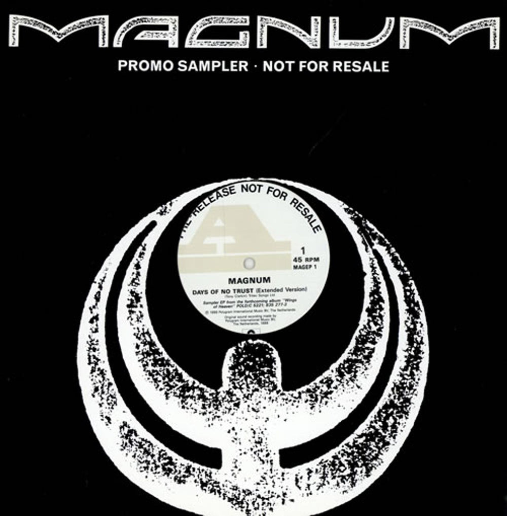 Magnum Days Of No Trust EP UK Promo 12" vinyl single (12 inch record / Maxi-single) MAGEP1