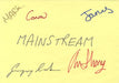 Mainstream Dressing Room Sign - Autographed UK memorabilia DRESSING ROOM SIGN