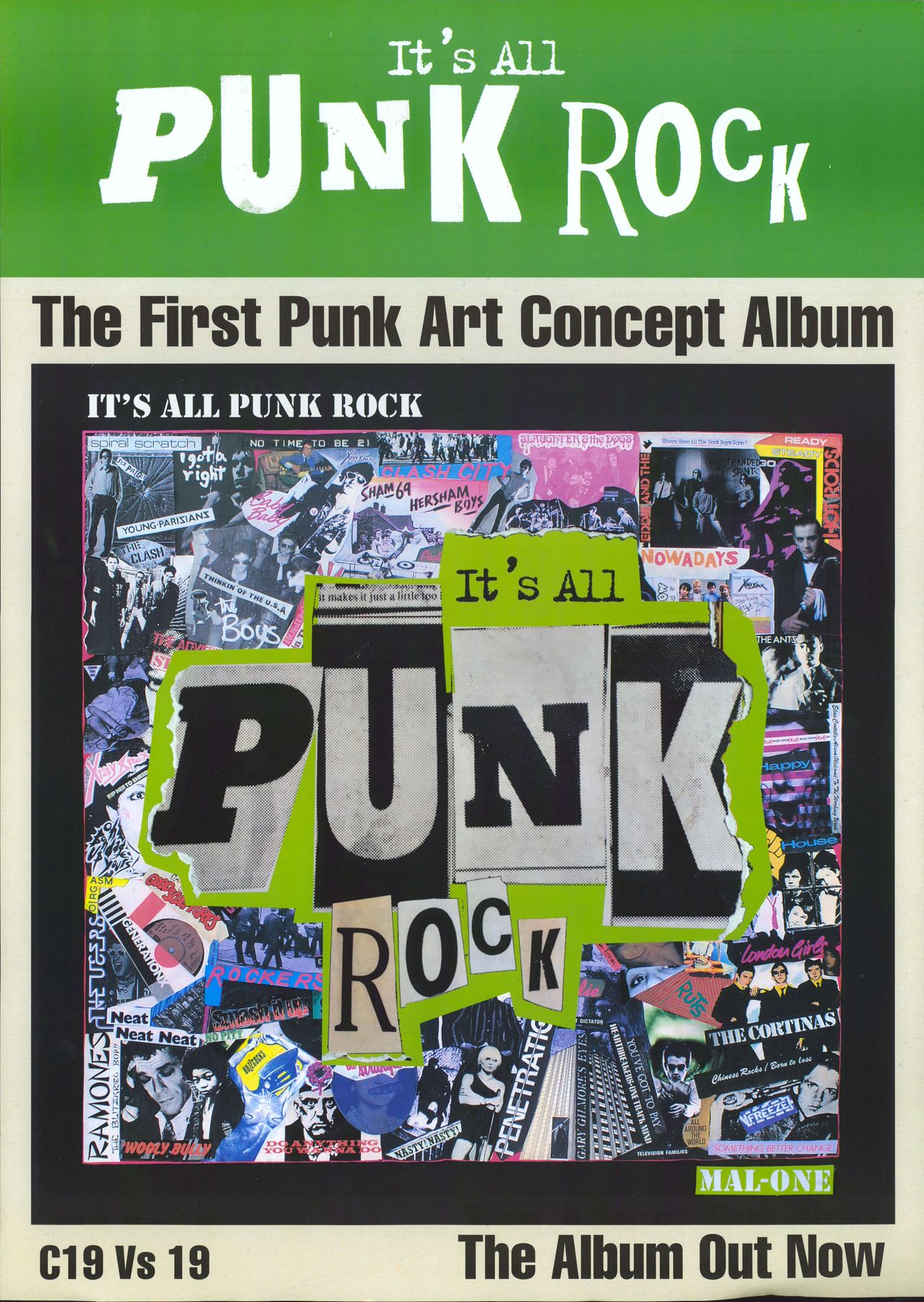 MAL-ONE It's All Punk Rock + 7" UK vinyl LP album (LP record) 5060135763046