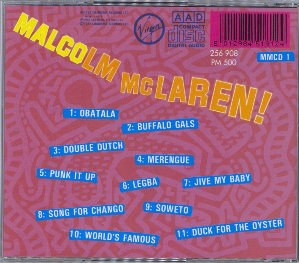 Malcolm McLaren Duck Rock UK CD album (CDLP) 5012984518124