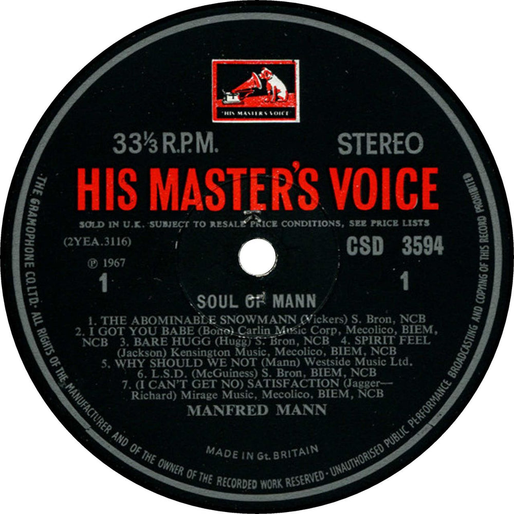 Manfred Mann Soul Of Mann UK vinyl LP album (LP record) MFMLPSO236431