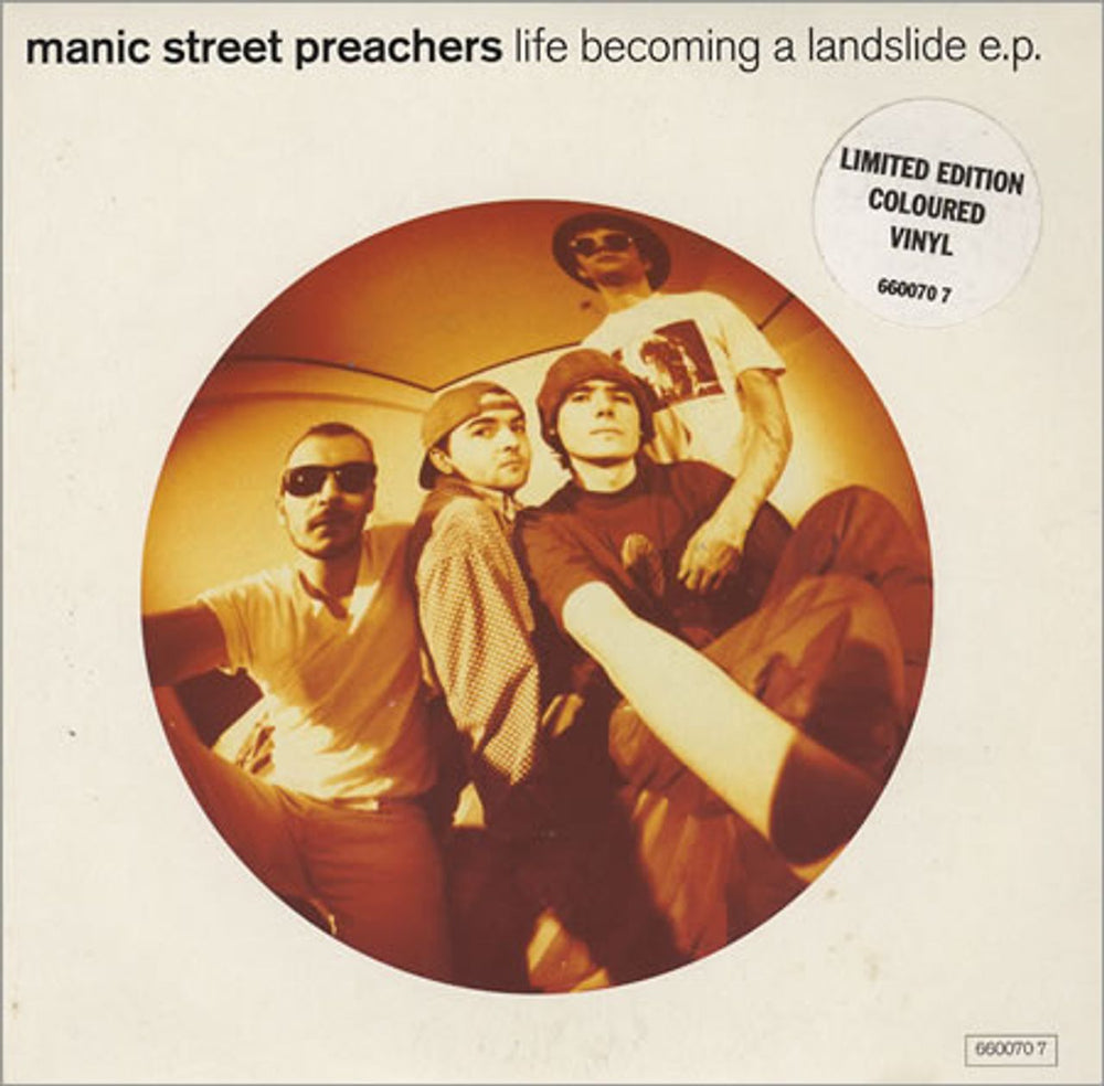 Manic Street Preachers Life Becoming A Landslide - Pink Vinyl UK 7" vinyl single (7 inch record / 45) 6600707