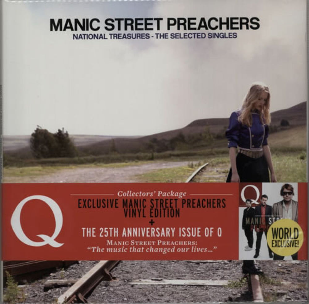 Manic Street Preachers National Treasures - The Selected Singles / Sealed UK vinyl LP album (LP record) QMAGMANICS