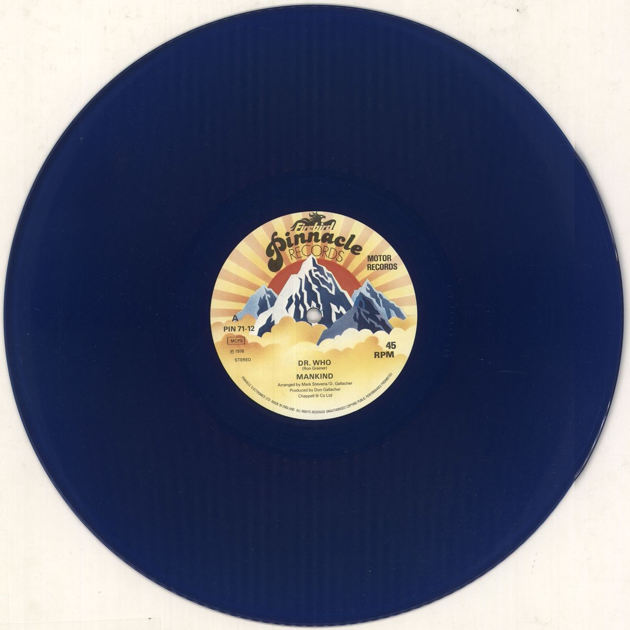 Mankind Dr. Who - P/S - Blue UK 12" vinyl single (12 inch record / Maxi-single)