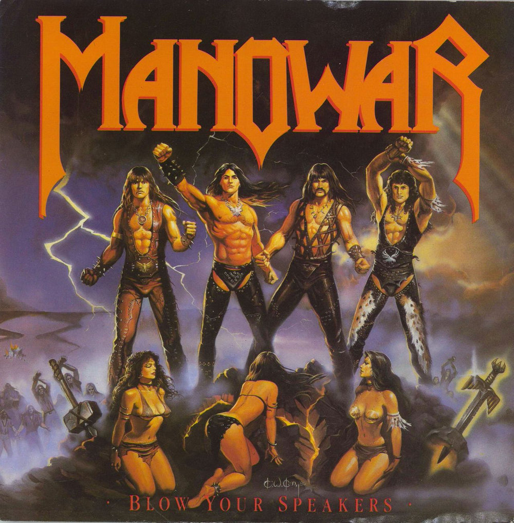 Manowar Blow Your Speakers UK 7" vinyl single (7 inch record / 45) B9463