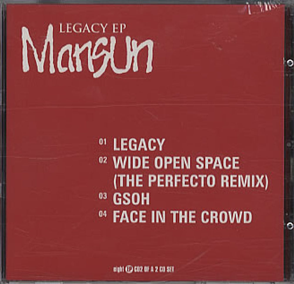 Mansun Legacy Ep - Part 2 UK CD single (CD5 / 5") CDR6497