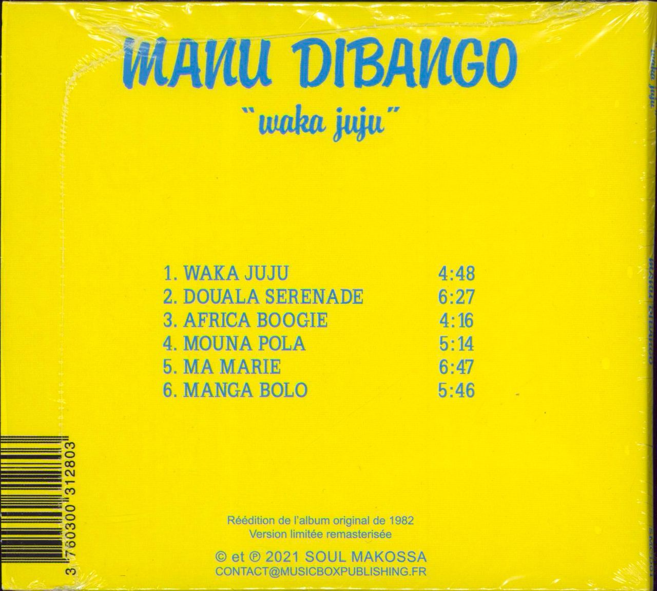 Manu Dibango Waka Juju French CD album (CDLP) 3760300312803