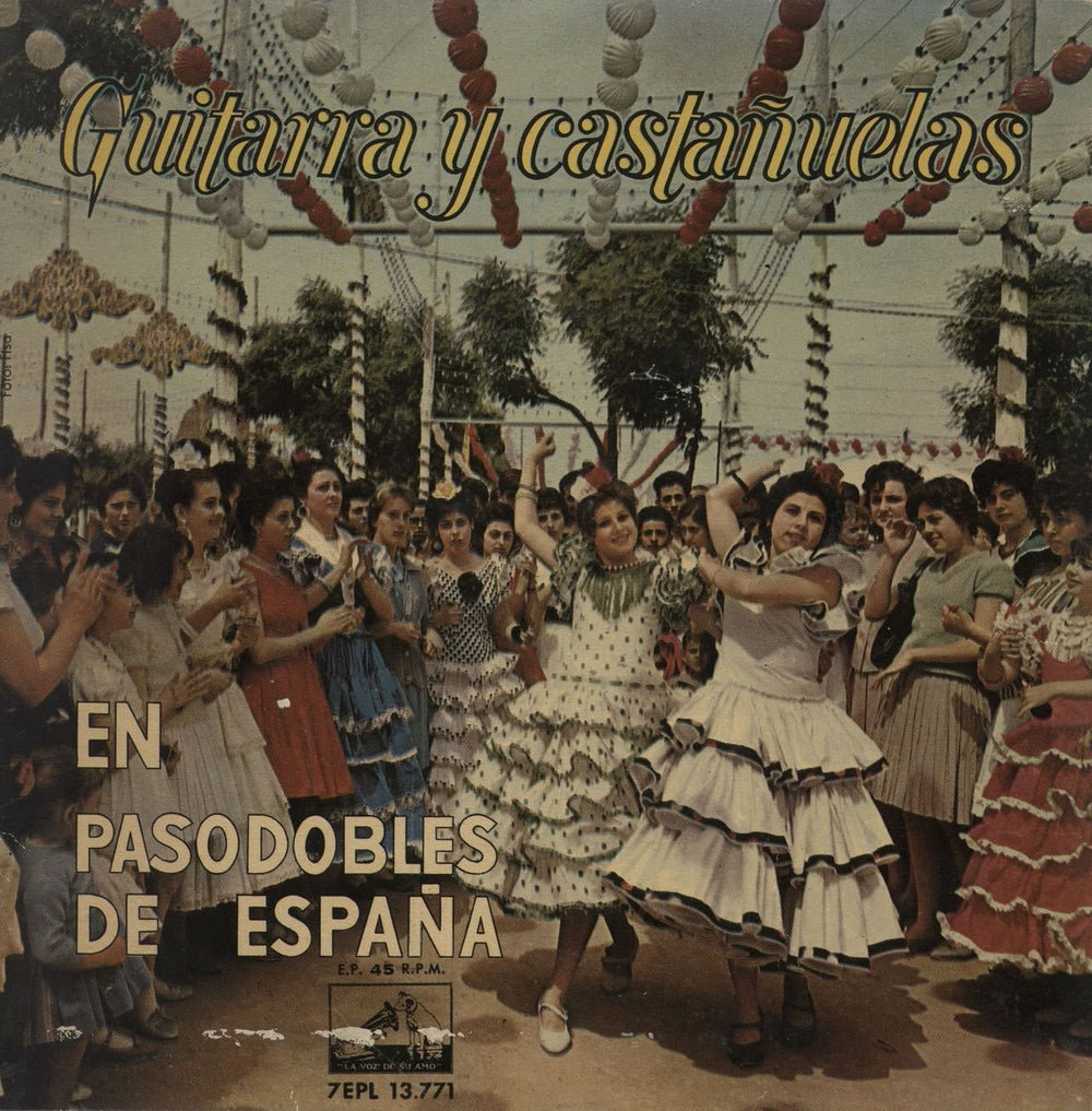 Manuel Cubedo Y Victorita De Malaga Guitarra Y Castañuelas En Pasodobles De España Spanish 7" vinyl single (7 inch record / 45) 7EPL13.771