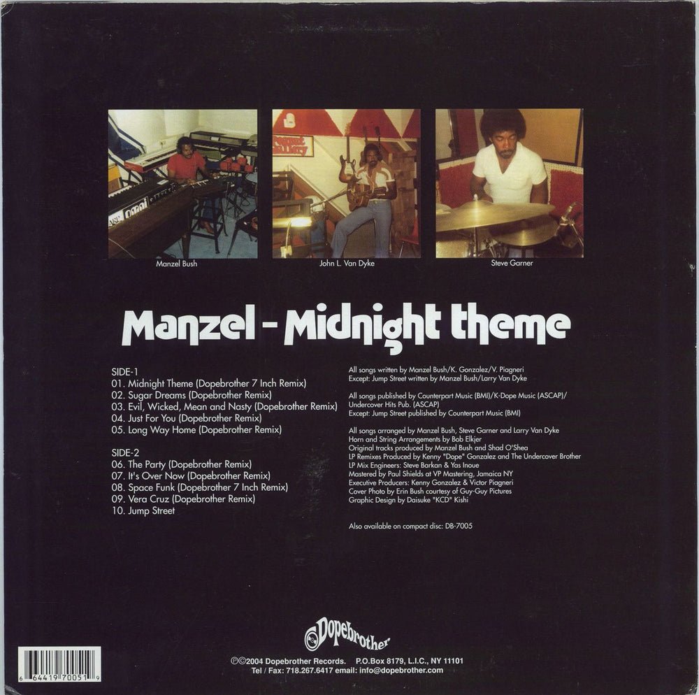 Manzel Midnight Theme US vinyl LP album (LP record)