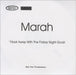 Marah Float Away With The Friday Night Gods UK Promo CD-R acetate CD-R ACETATE