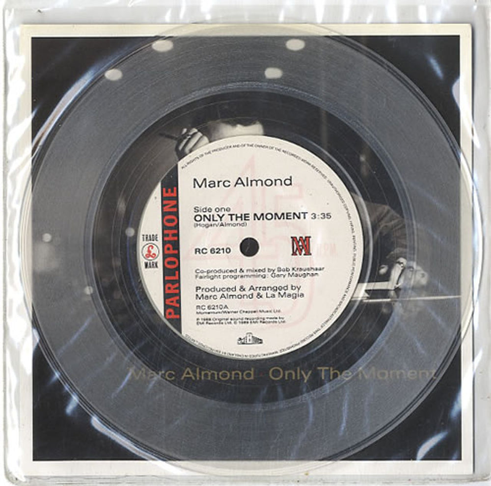 Marc Almond Only The Moment - Clear Vinyl UK 7" vinyl single (7 inch record / 45) RC6210