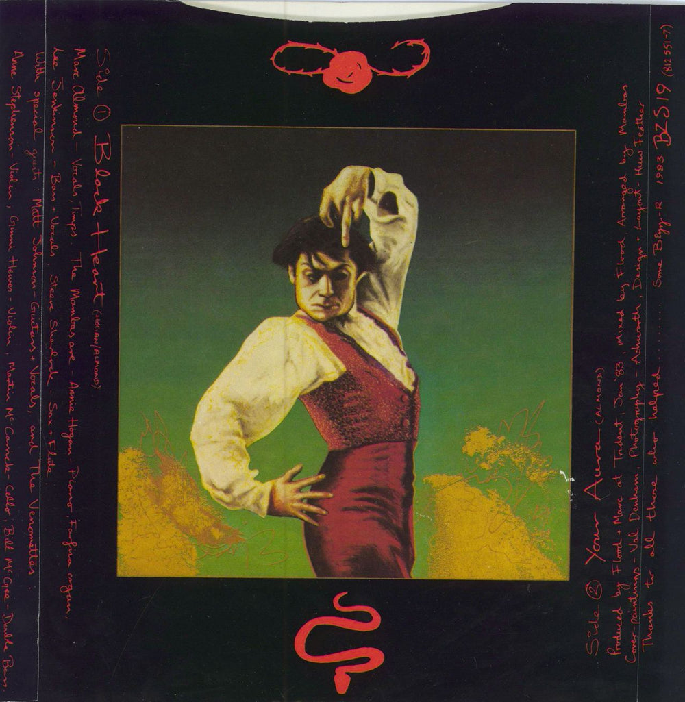 Marc And The Mambas Black Heart + Postcard UK 7" vinyl single (7 inch record / 45)