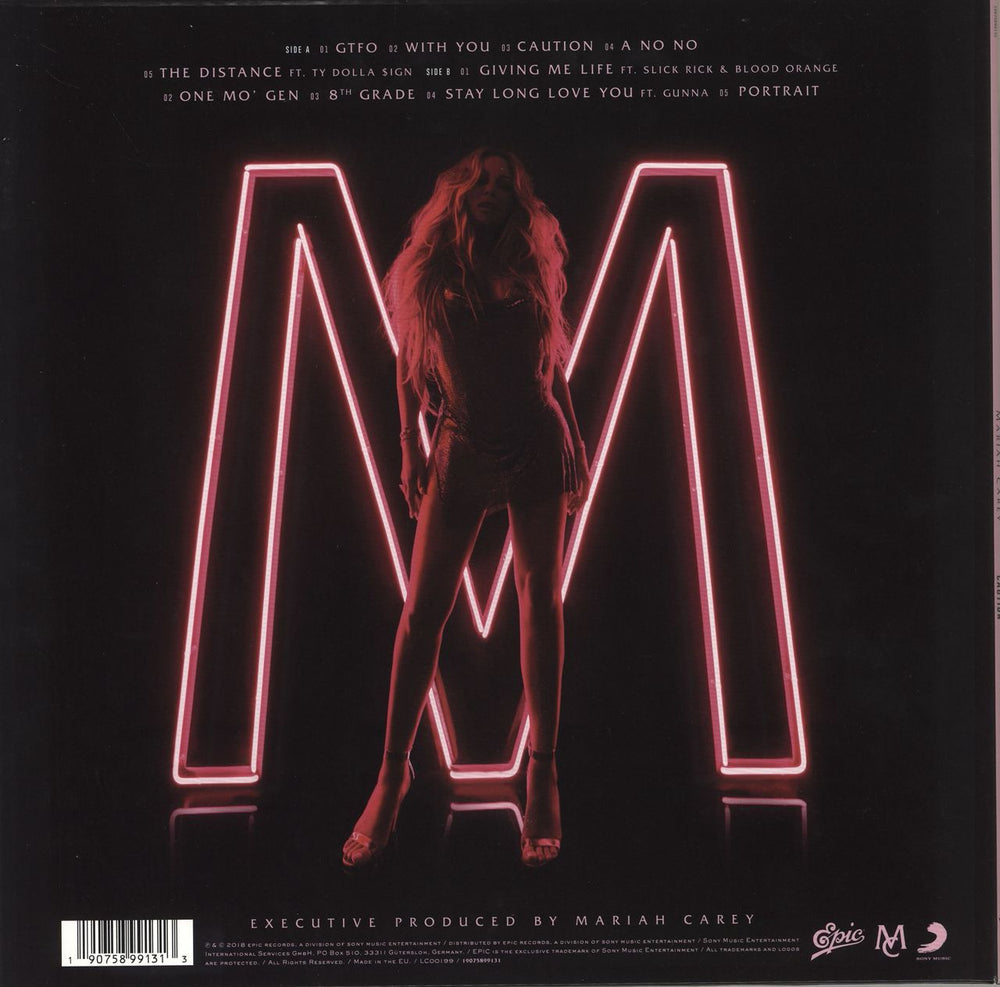 Mariah Carey Caution - 150 Gram UK vinyl LP album (LP record) 190758991313