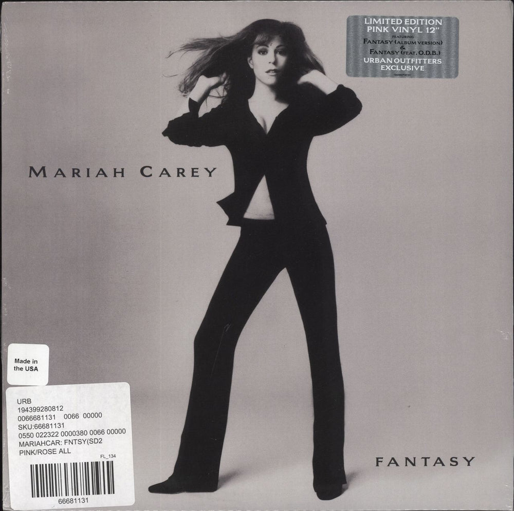 Mariah Carey Fantasy - Pink Vinyl - Sealed US 12