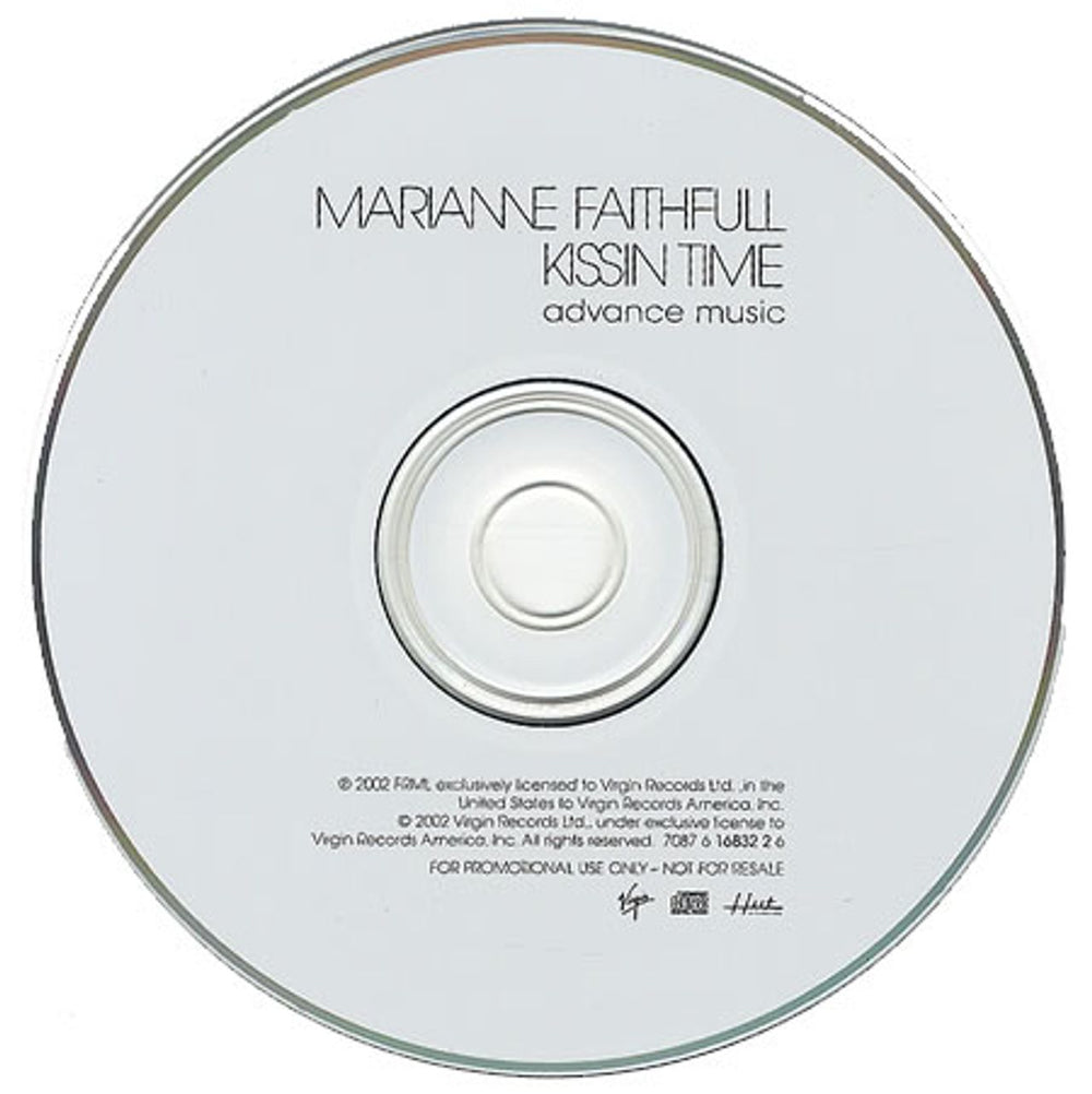 Marianne Faithfull Kissin Time US Promo CD album (CDLP) MRNCDKI215903