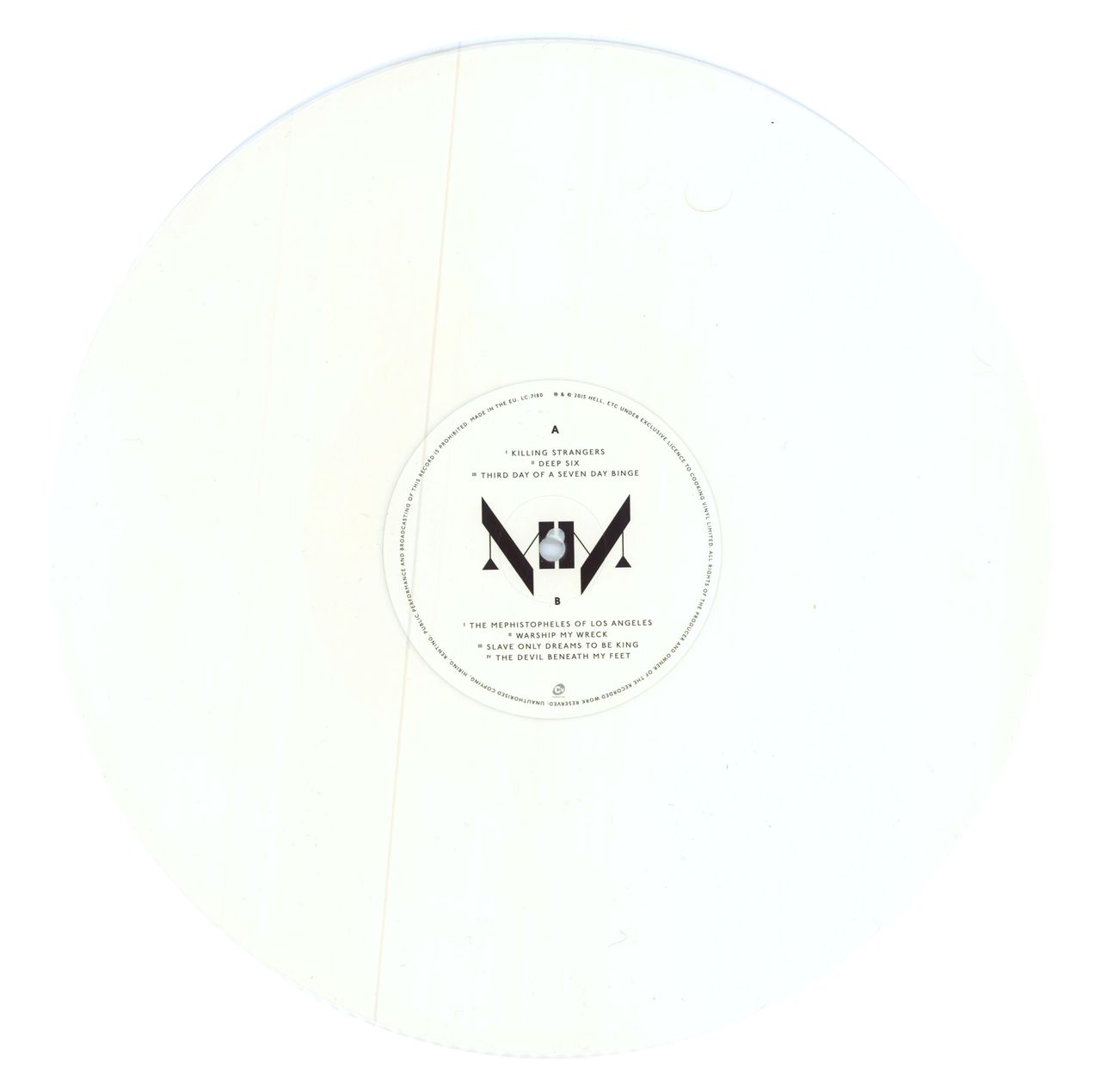 Marilyn Manson The Pale Emperor - 180 Gram White Vinyl UK 2-LP vinyl record set (Double LP Album) MYM2LTH785706
