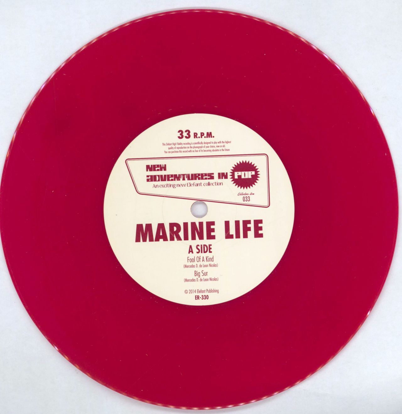 Marine Life Fool Of A Kind - Red Vinyl + Numbered Sleeve Spanish 7" vinyl single (7 inch record / 45) 3DU07FO767036