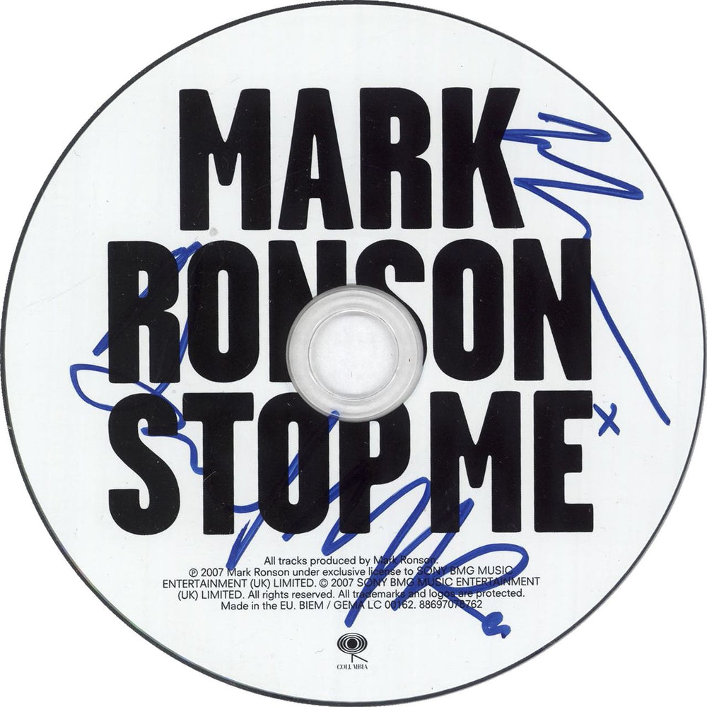 Mark Ronson Stop Me - Autographed UK CD single (CD5 / 5") RM-C5ST737320