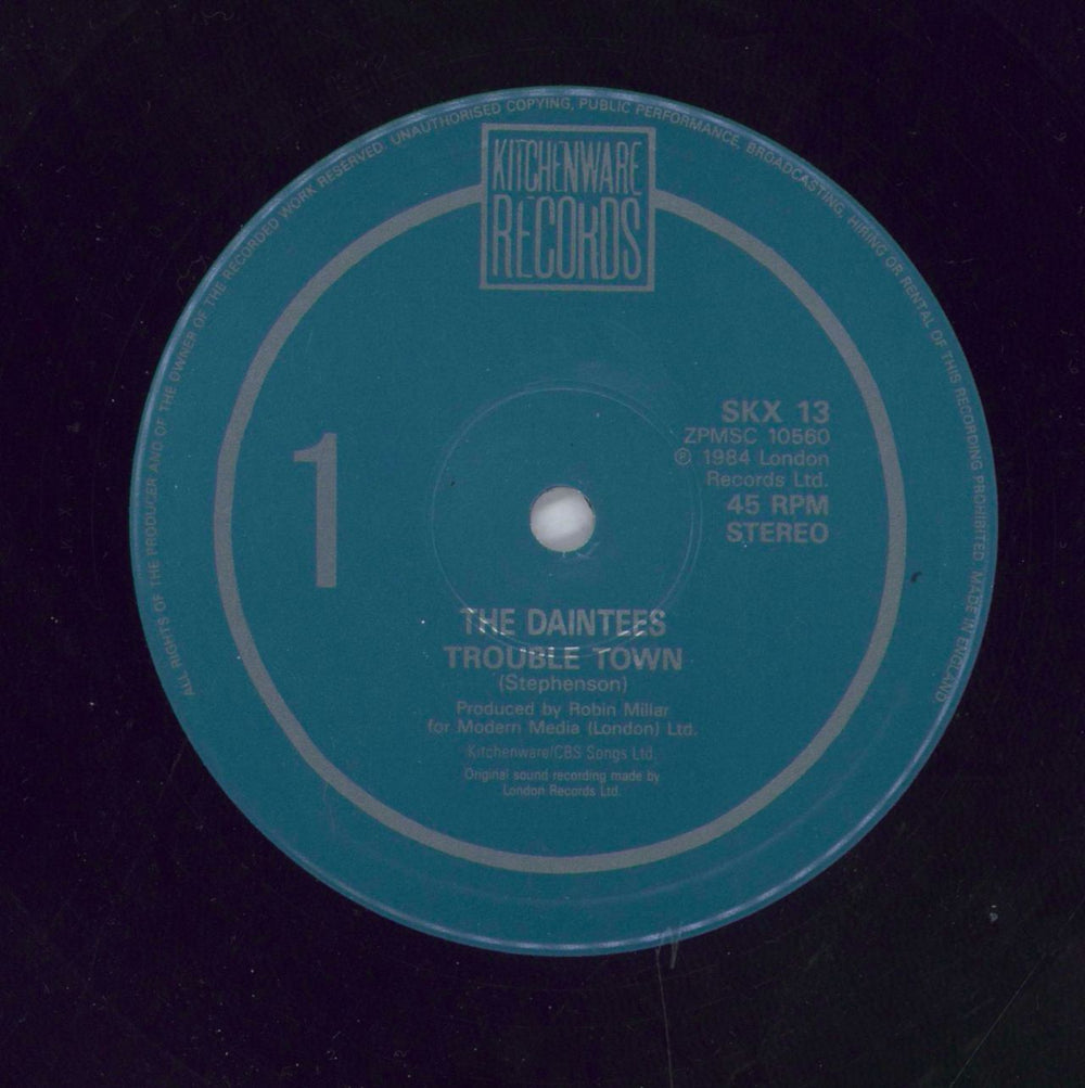 Martin Stephenson & The Daintees Trouble Town UK 12" vinyl single (12 inch record / Maxi-single)