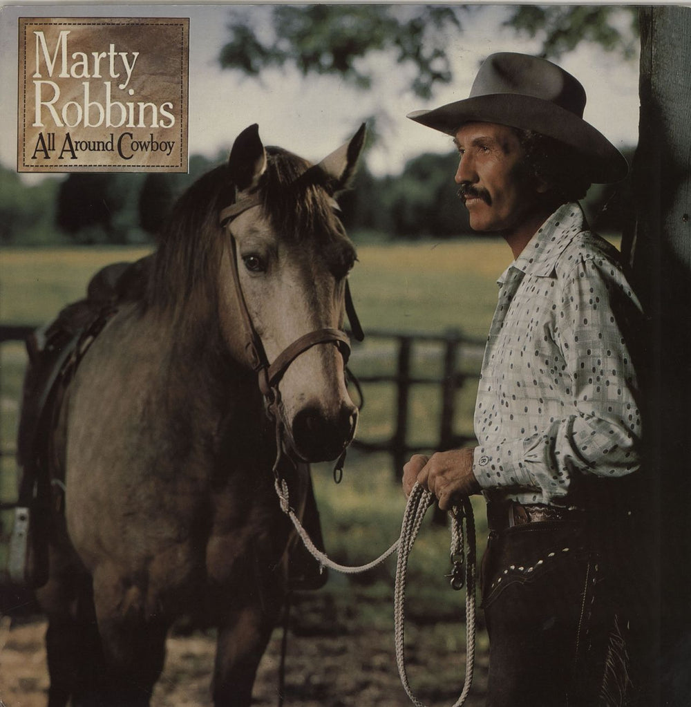 Marty Robbins All Around Cowboy - Promo Stamped UK vinyl LP album (LP record) 83917