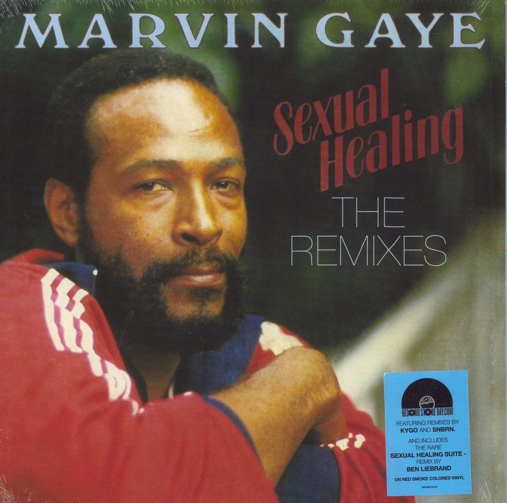 Marvin Gaye Sexual Healing: The Remixes - RSD18 - Red Smoke Vinyl + Shrink UK 12" vinyl single (12 inch record / Maxi-single) 19075801521