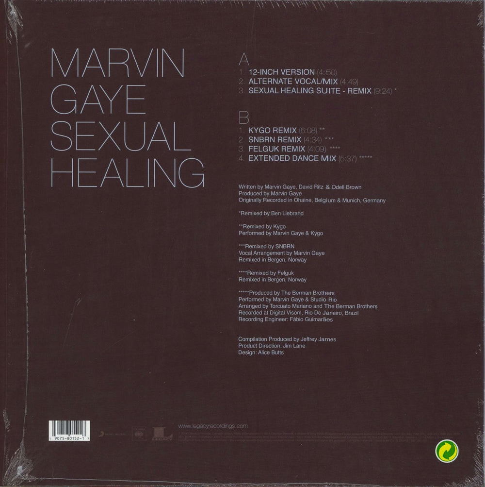 Marvin Gaye Sexual Healing: The Remixes - RSD18 - Red Smoke Vinyl + Shrink UK 12" vinyl single (12 inch record / Maxi-single) 190758015217