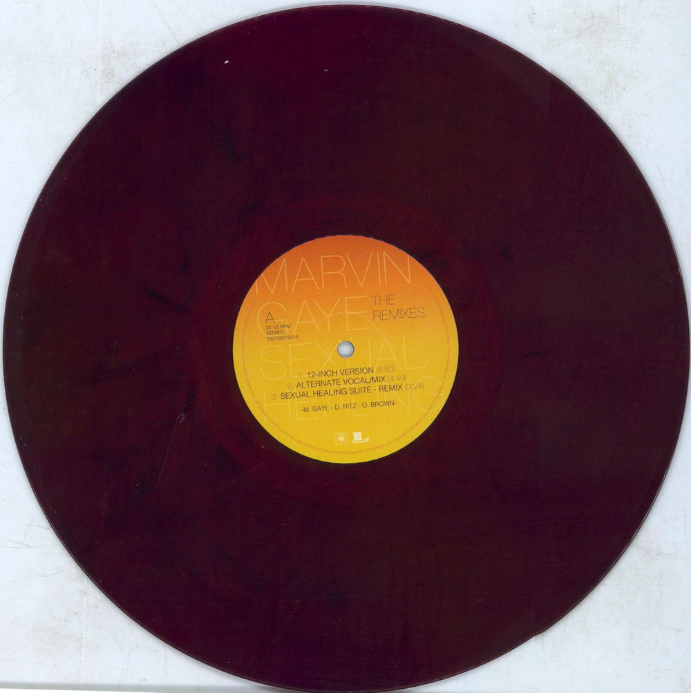 Marvin Gaye Sexual Healing: The Remixes - RSD18 - Red Smoke Vinyl + Shrink UK 12" vinyl single (12 inch record / Maxi-single) MVG12SE810484