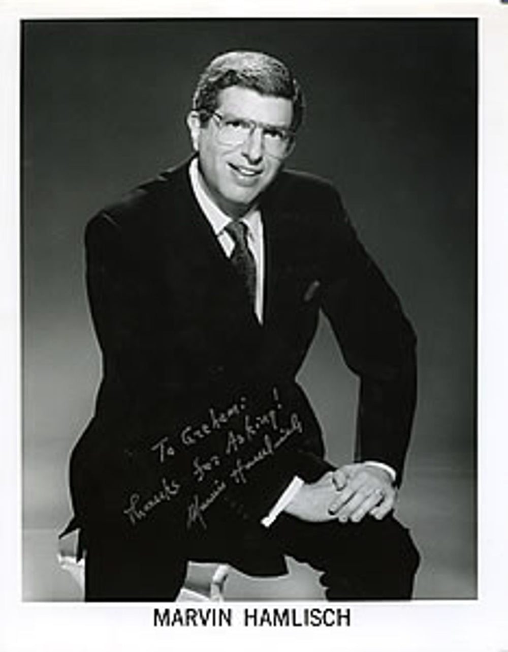 Marvin Hamlisch Autographed Publicity Photograph UK Promo photograph SIGNED PHOTO