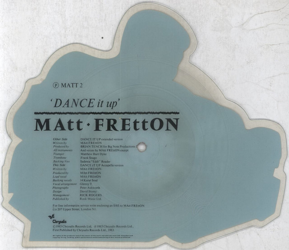 Matt Fretton Dance It Up - Uncut & Shaped Disc UK uncut picture disc (vinyl) OC9UNDA820178