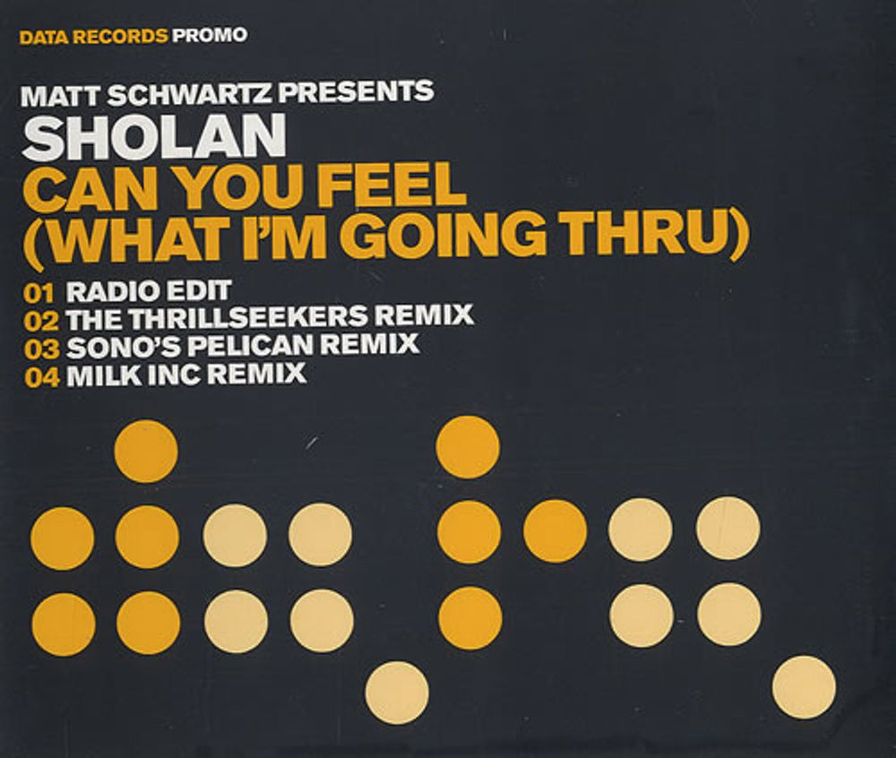 Matt Schwartz presents Sholan Can You Feel (What I'm Going Thru) UK Promo CD single (CD5 / 5") DATA39CDSP