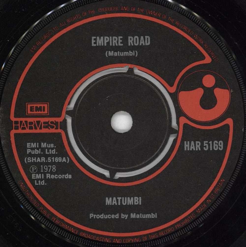Matumbi Empire Road UK 7" vinyl single (7 inch record / 45) HAR5169